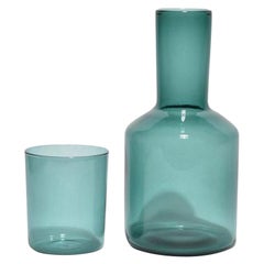 Teal Bedside Carafe Set