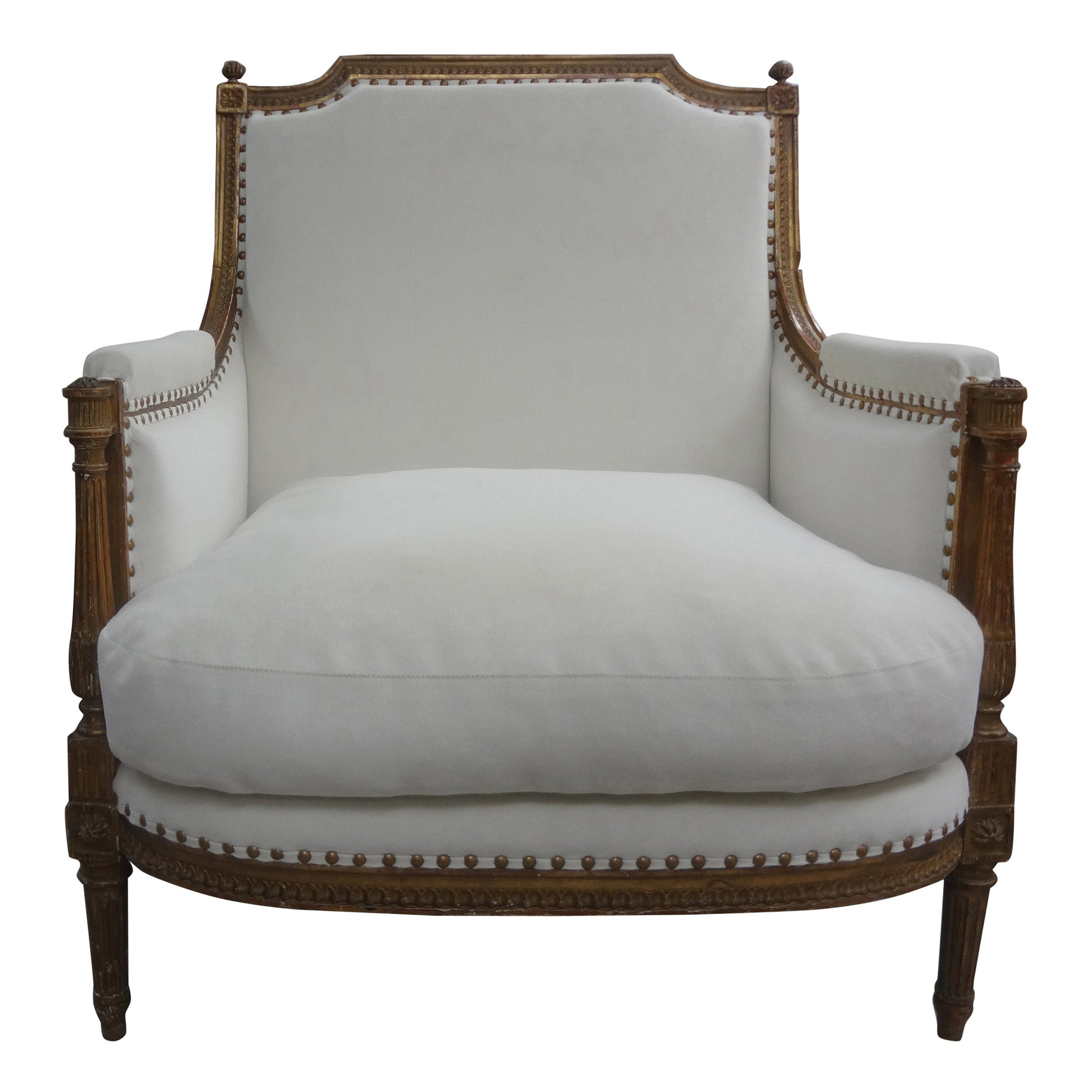 French 19th Century Louis XVI Bergere Chair at 1stDibs