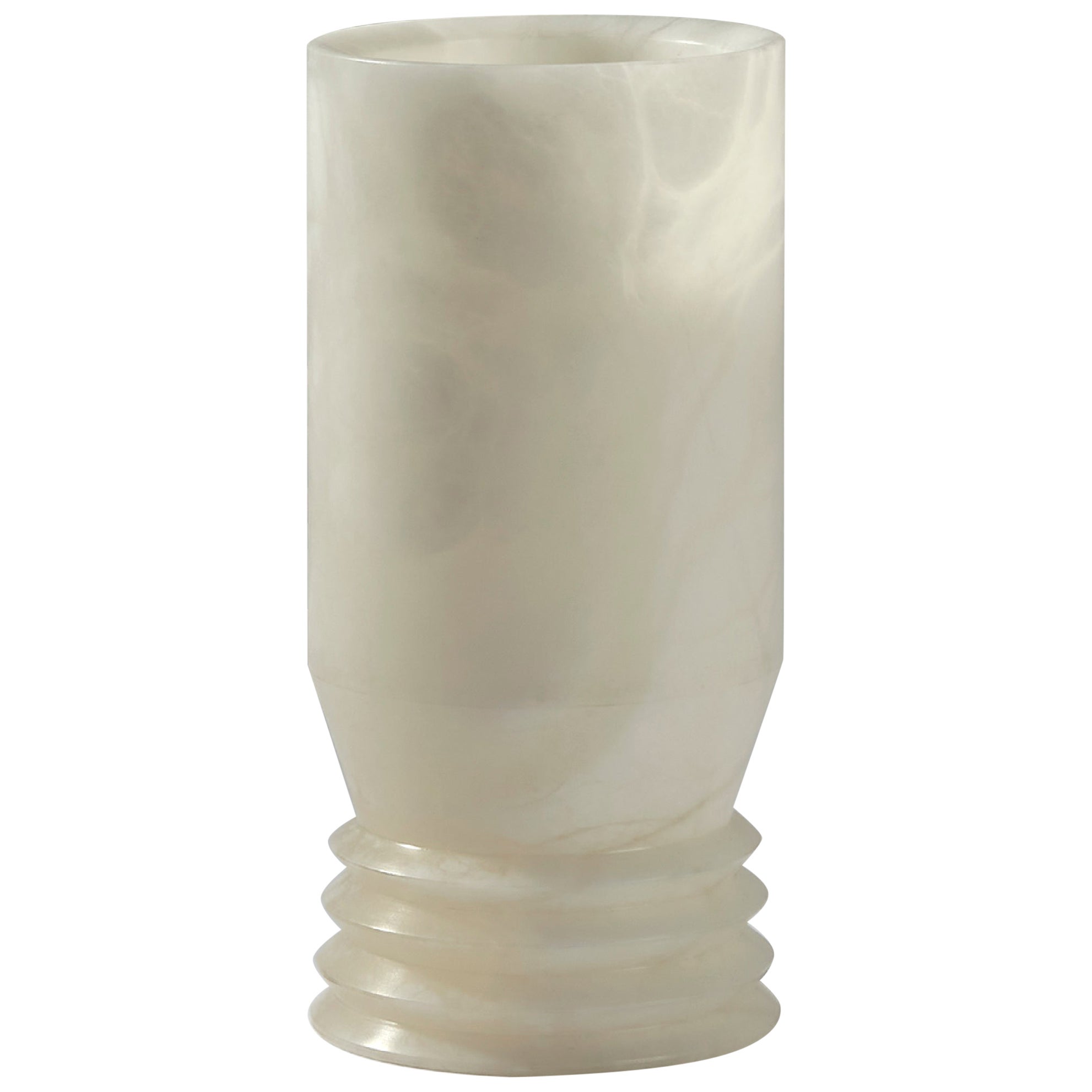 "Strato due" Vase in Tuscan Alabaster by Andrea Grecucci