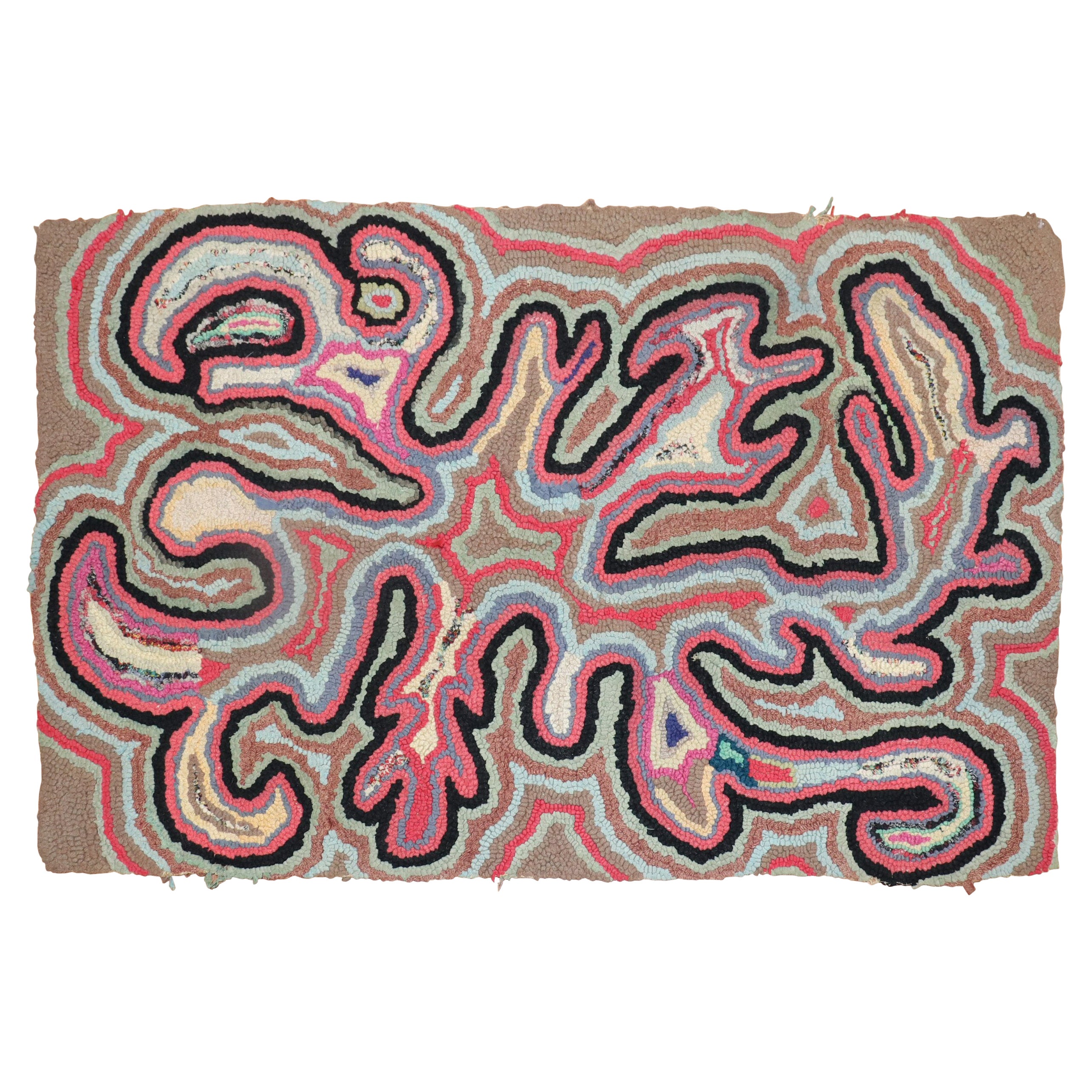 Nazco Rug Ancient Proto-Nazca Red and Yellow Spider Rug Fragment, c. 200 AD For ...