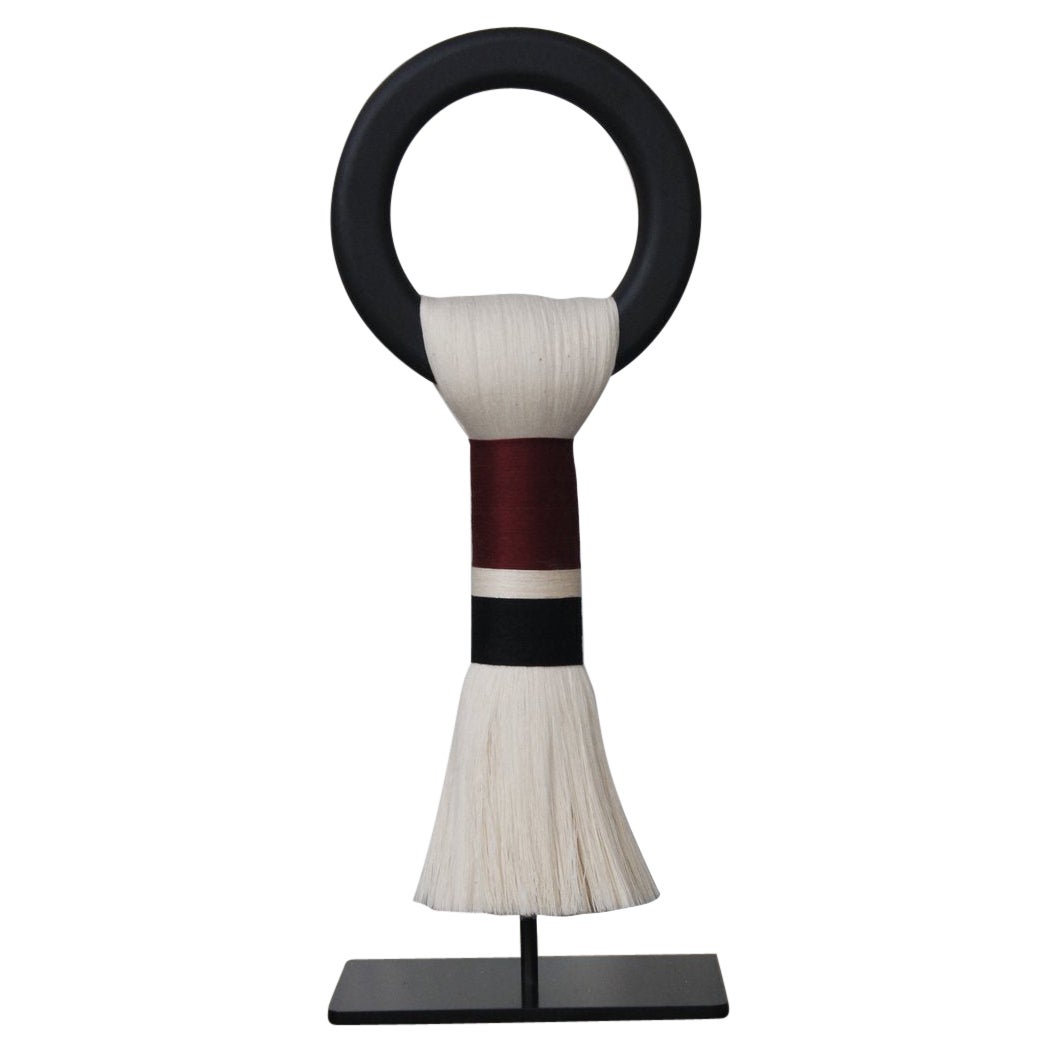 Black Burgundy and Cream Handmade Recycled Cotton Space Jewelry