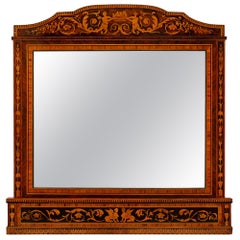 Miroir italien néo-classique du début du XIXe siècle en bois de violette et bois fruitier