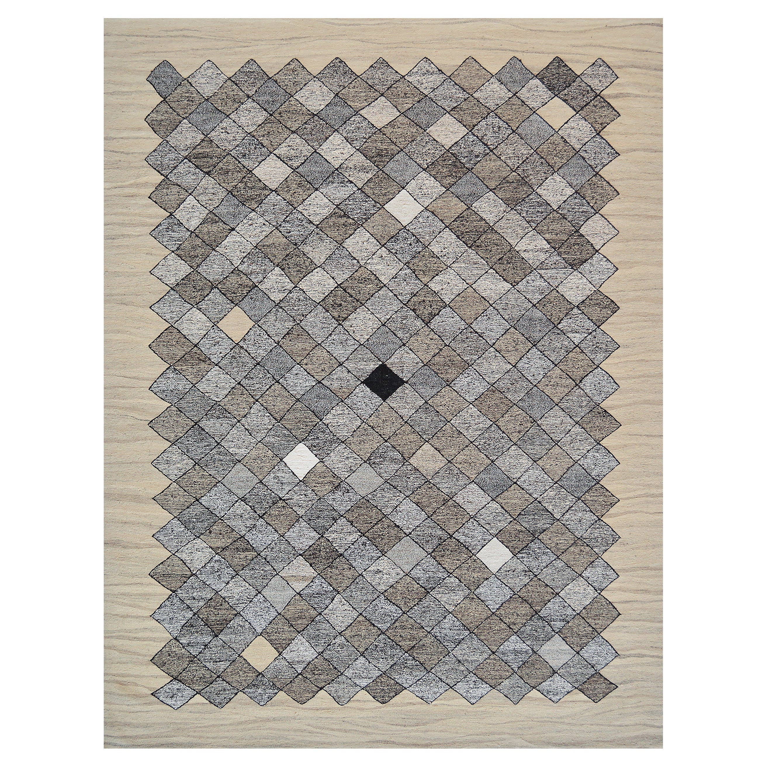 Modern Turkish Deco Inspired Wool Rug For Sale