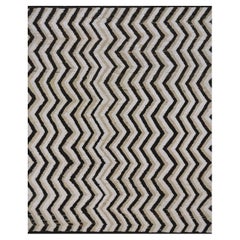 Handwoven Zig-Zag Turkish Style Wool Deco Rug