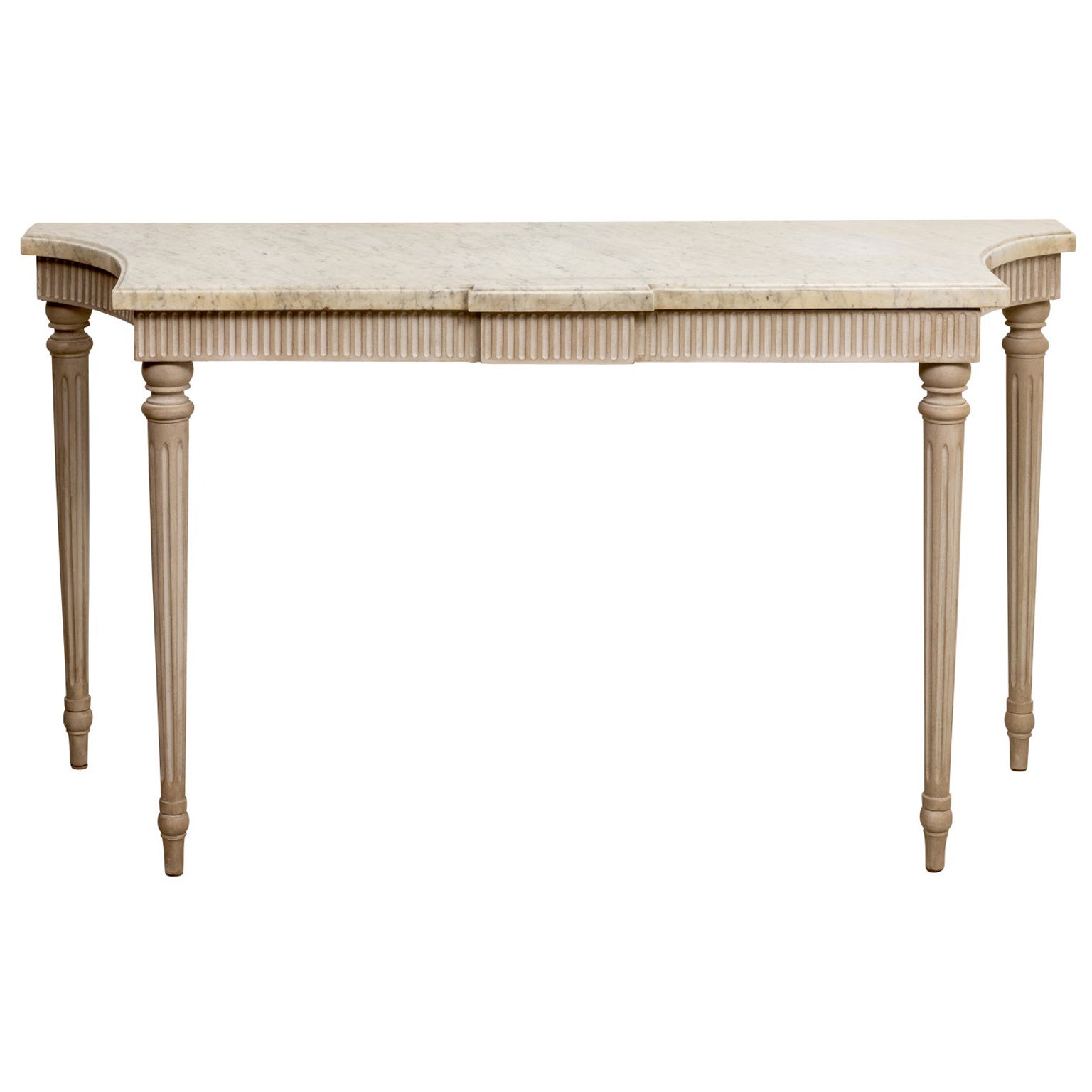 Neoclassical Painted Console with Marble Top