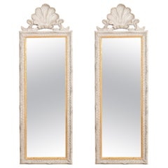 Pair of Neoclassical Style Petite Mirrors