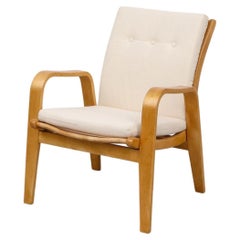 Retro Alvar Aalto Style Lounge Chair by Cees Braakman for Pastoe in Natural Canvas