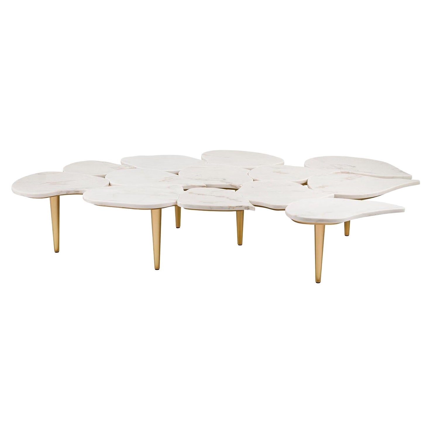 Modern Infinity Coffee Tables, Carrara Marble, Handmade Portugal by Greenapple For Sale 2