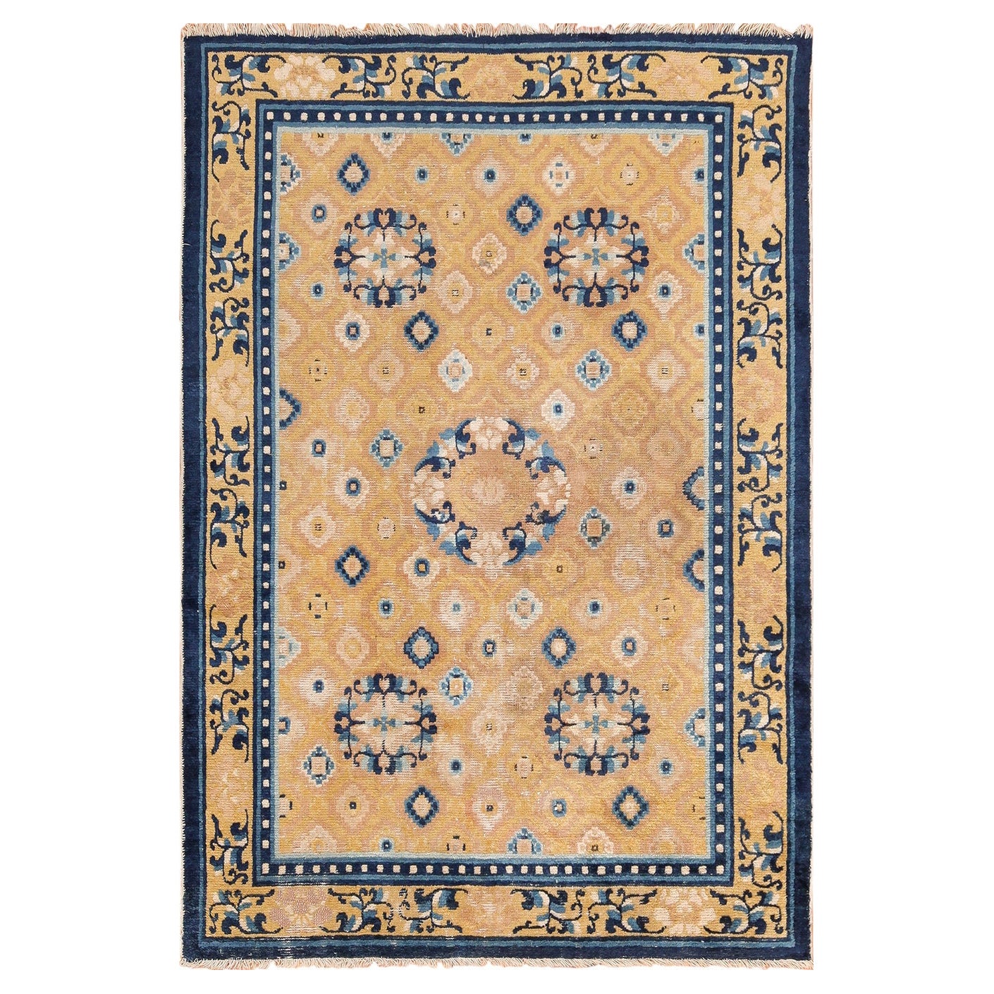 Nazmiyal Collection Mid-19th Century Chinese Ningxia Rug. 4 ft x 6 ft
