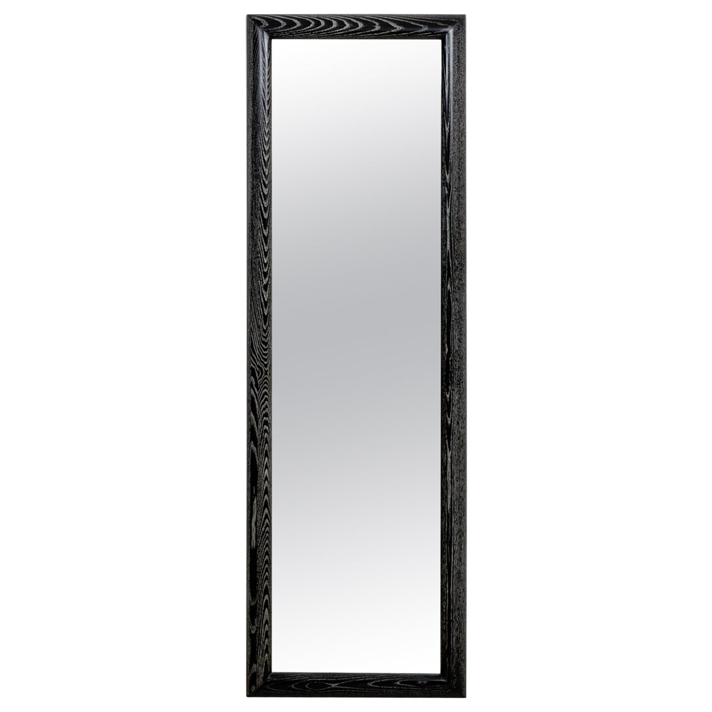 Mid-Century Cerused Framed Wall Mirror For Sale