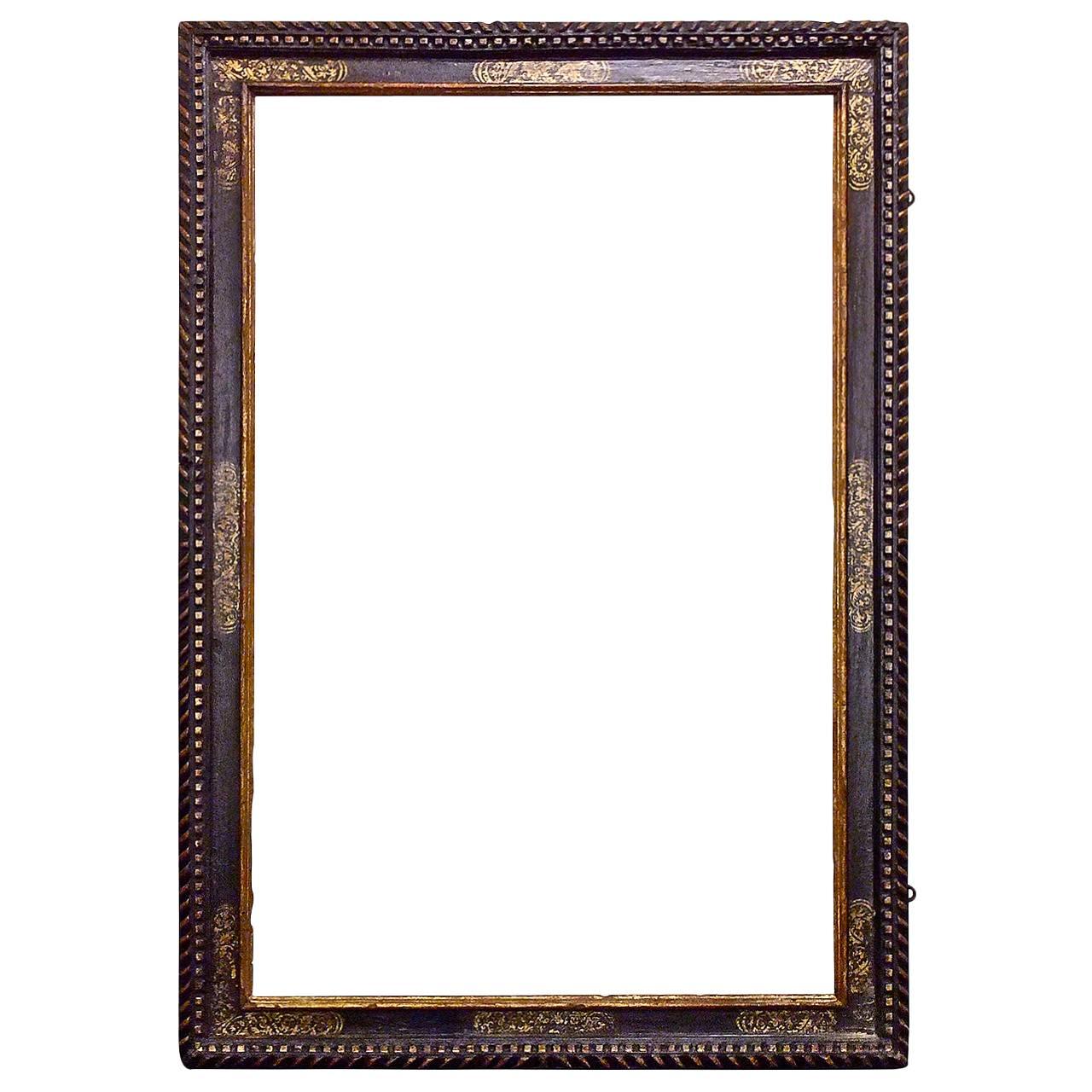 Dramatically Large Carved, Gilded and Polychrome Spanish Baroque Frame