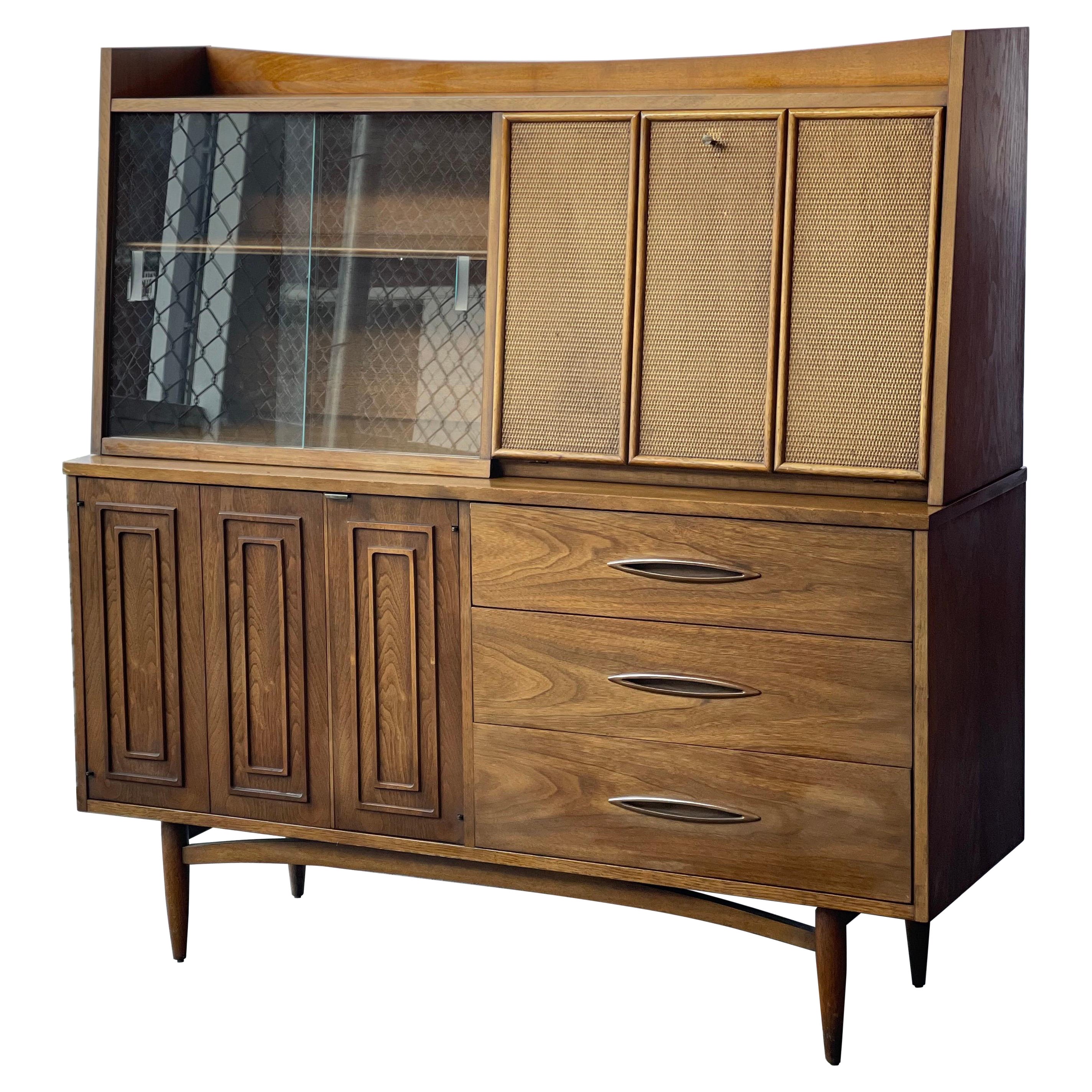 Buffet Credenza Sideboard Mid Century Modern Wood Cabinet Retro Side Accent Unit 