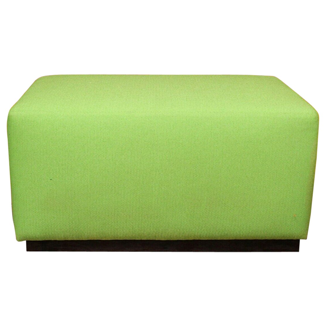 Contemporary Modern Custom Made Green Upholstered Ottoman