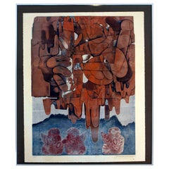 Hovadik Jaroslav Biomorphic Abstract 1970 Signed Etching 3/25