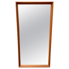 Danish Modern Solid Teak Frame Mirror Attributed to Pedersen & Hansen