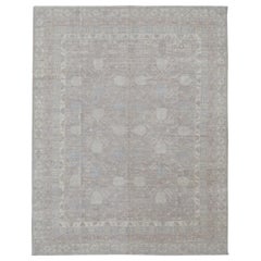 Khotan Design Rug with All-Over Pomegranate Pattern in Light Blue, and Lavender