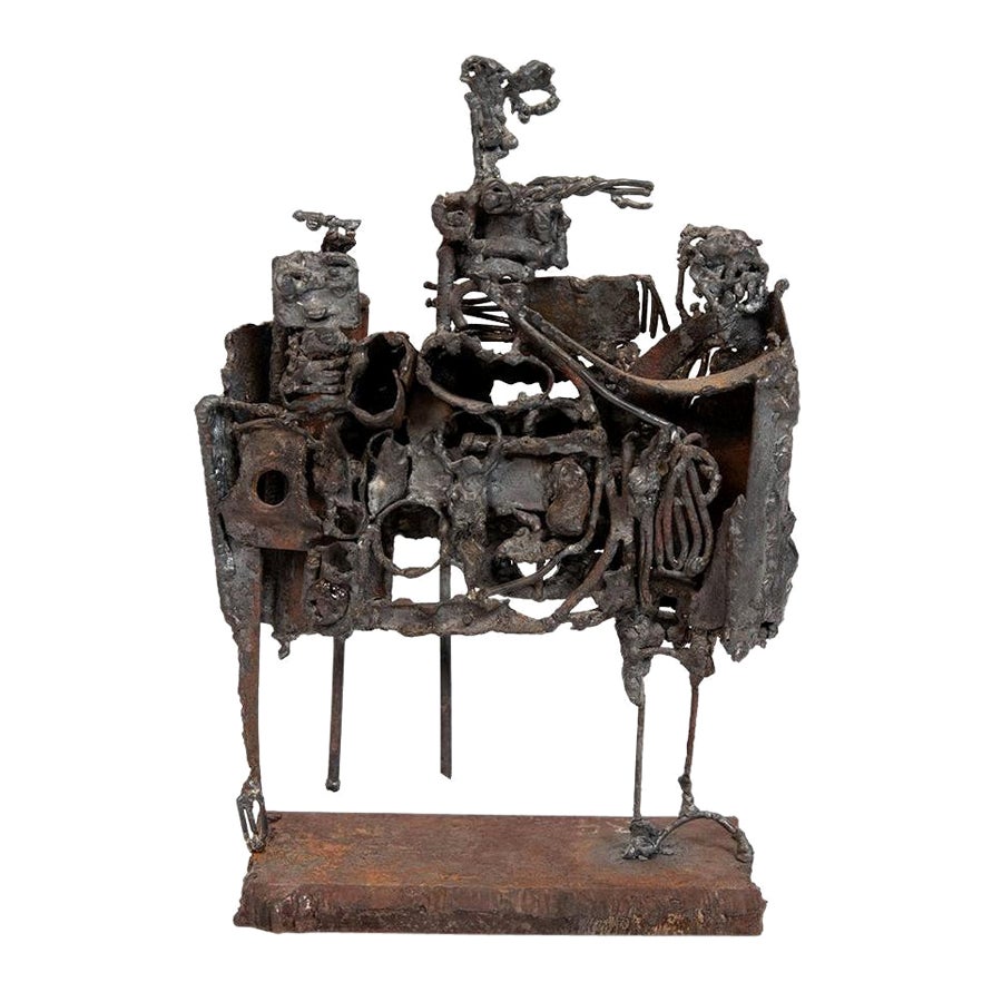 Agnese Udinotti Brutalist Figures Sculpture, 1960's