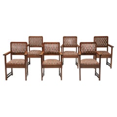 Art Deco Amsterdam School Armchairs in Original Upholstery, Netherlands, 1940s