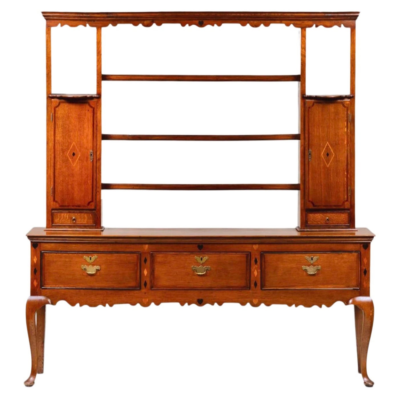 English Antique Oak Welsh Cupboard Early 19th Century at 1stDibs