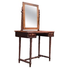 Vintage Jenny Lind Style Mid Century Vanity with Mirror