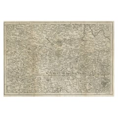 Rare Detailed Antique Map of Prague and Its North West Environs, ca.1760