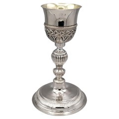 Early XIX ° Century Italian 800 Silver Liturgical Chalice