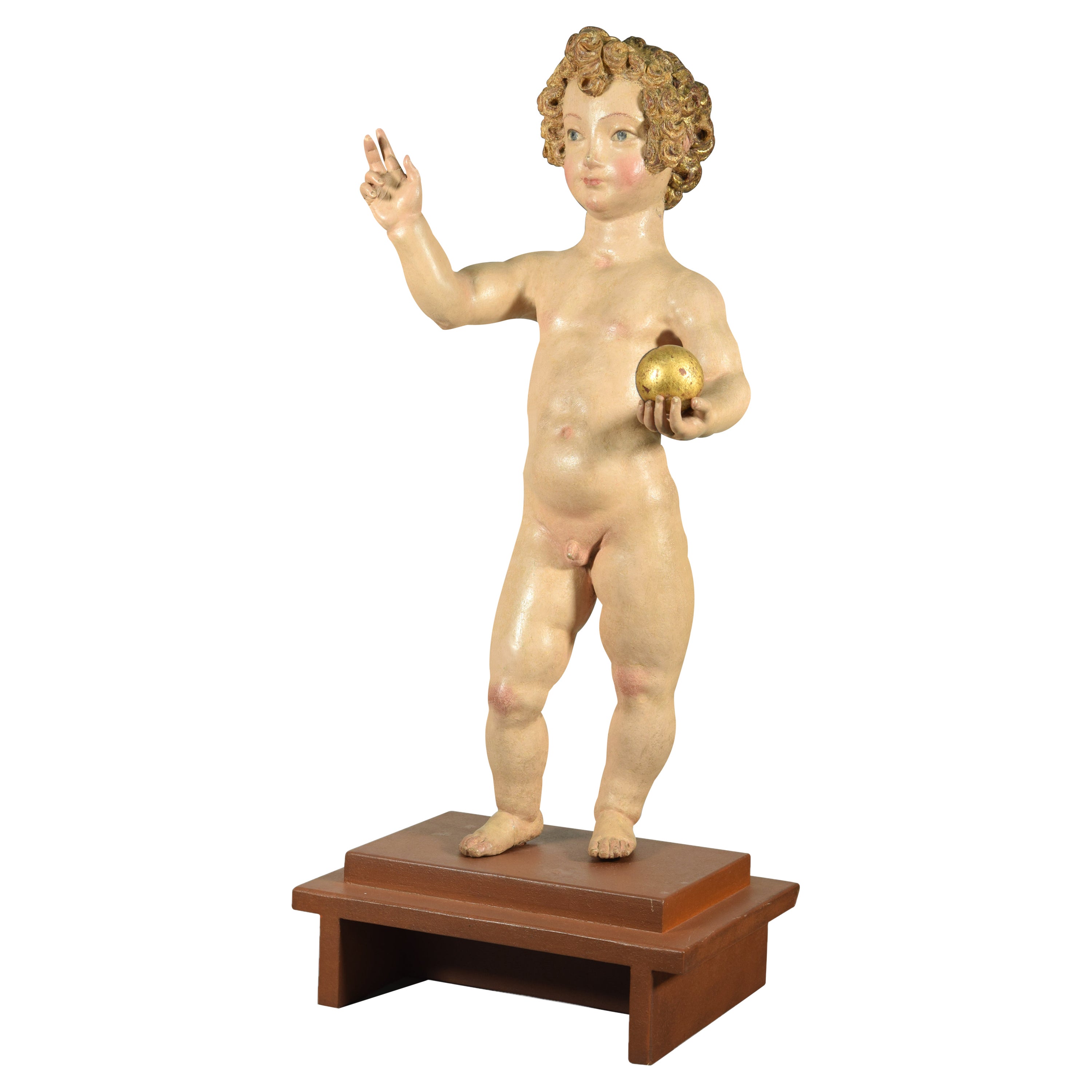 "Child Jesus", Carved and Polychrome Wood, Spanish School, 17th Century
