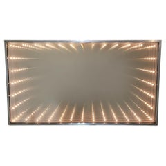 Mid Century Modern Op Art Infinity Wall Mirror Sculpture in Rectangular Form