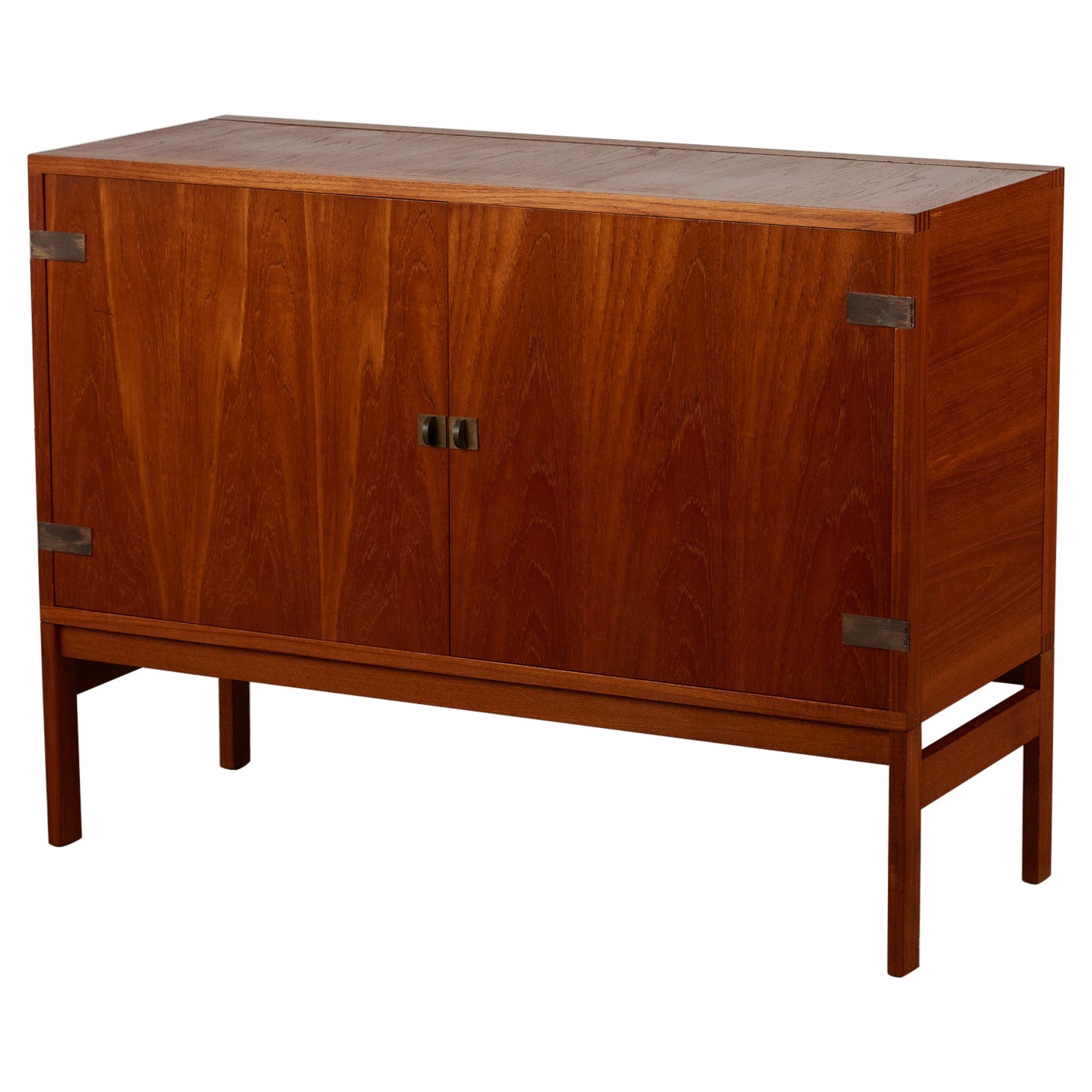 Compact Teak and Brass Credenza by France & Søns