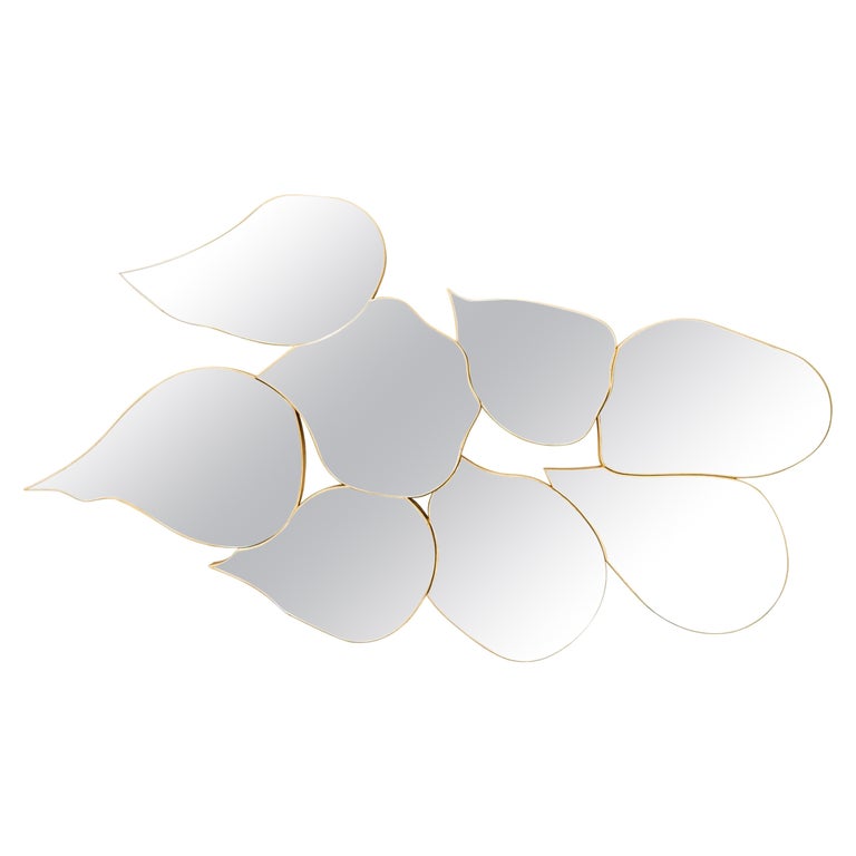 Contemporary Modern Infinity 8 Wall Mirror Silver Leaf Handcrafted by Greenapple For Sale