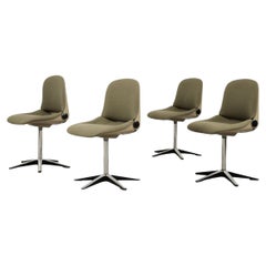 Retro Space Age Office 232 Chairs by Wilhelm Ritz for Wilkhahn, 1970s, Set of 4