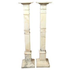 Pair of Italian Marble Pedestals
