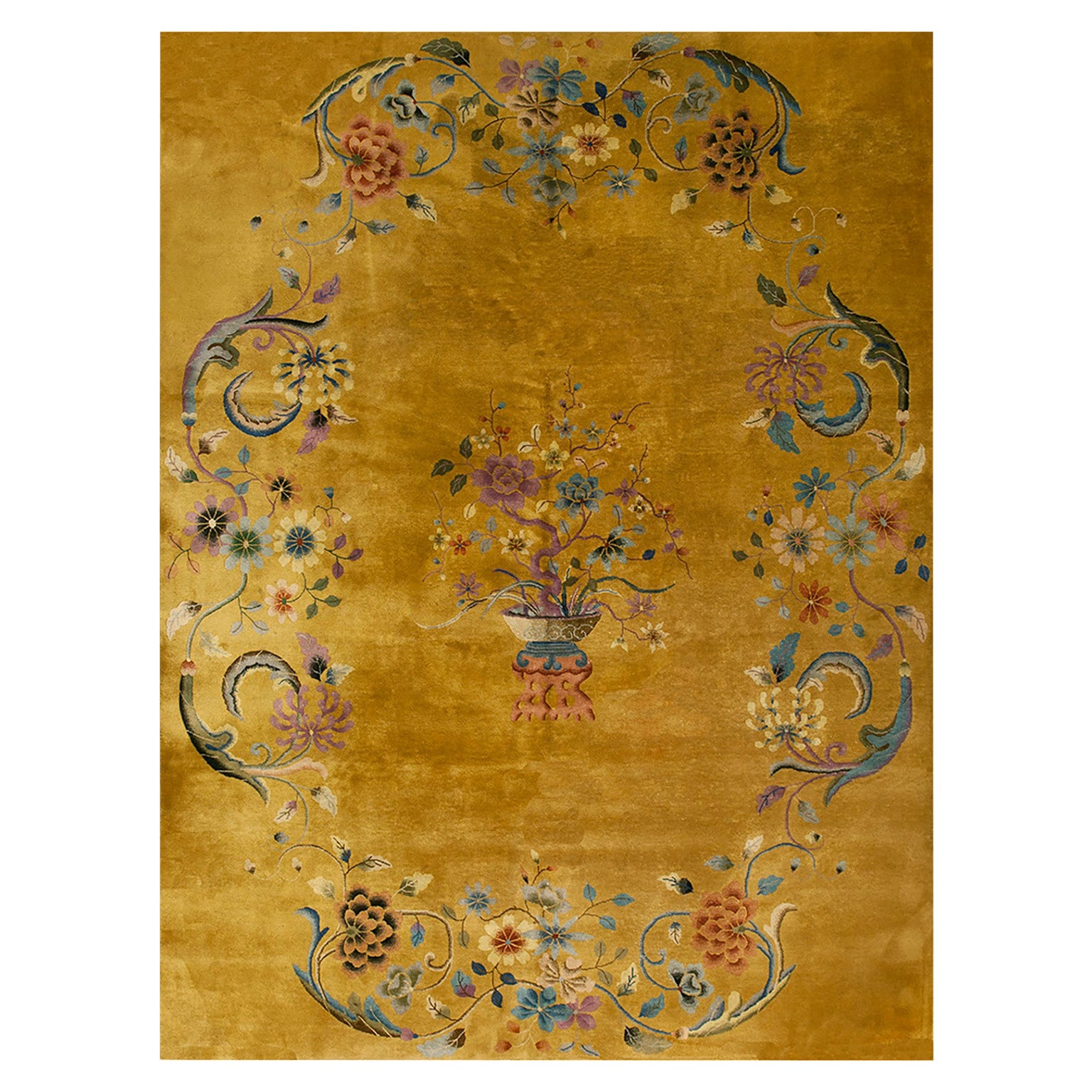 1920s Chinese Art Deco Carpet ( 8'8" x 11'4" - 264 x 345 ) For Sale