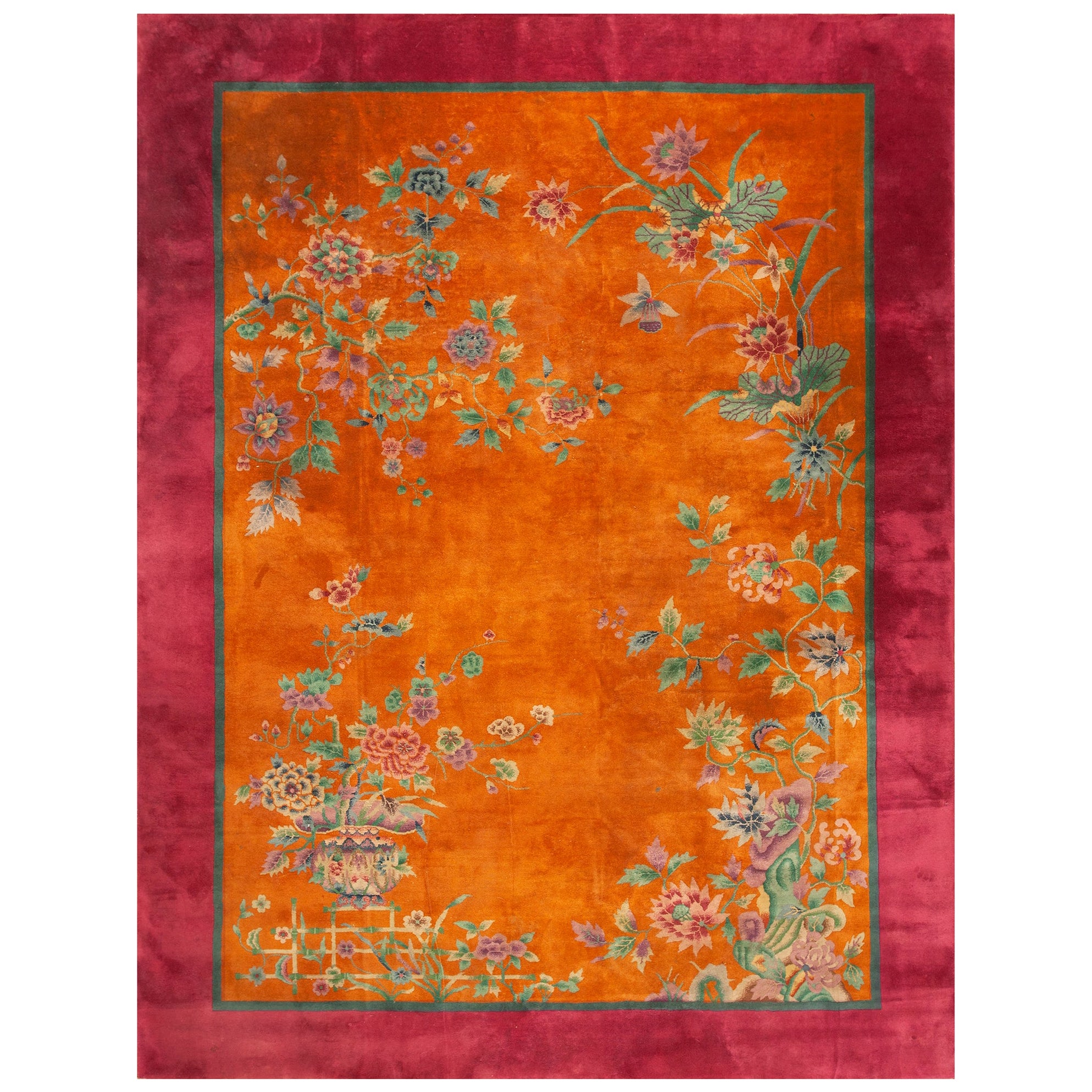 1920s Chinese Art Deco Carpet ( 8'8'' x 11'4'' - 265 x 345 ) For Sale