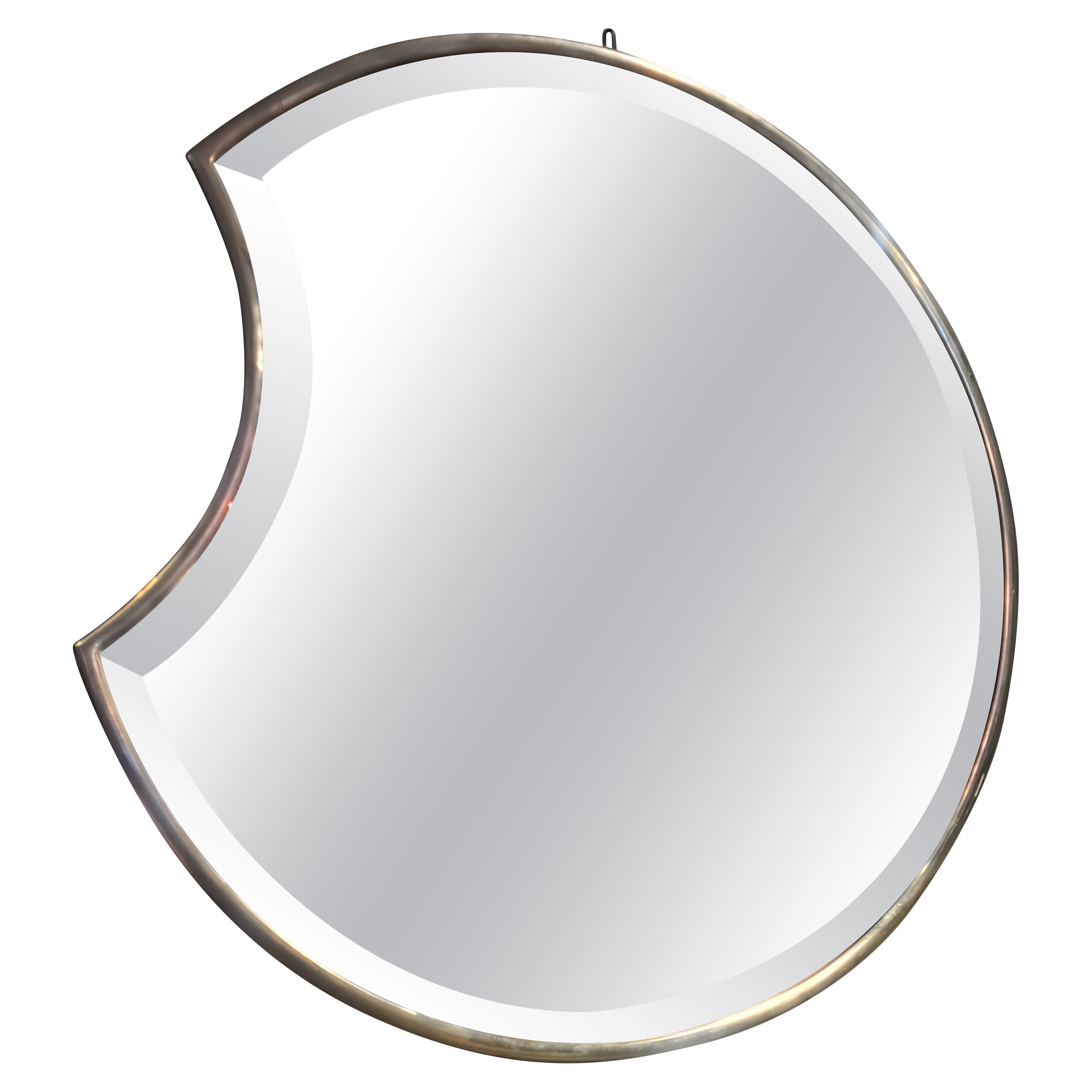 Giò Ponti Style Chromed Brass Mirror