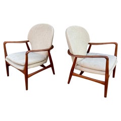 Aksel Bender Madsen Solid Teak Lounge Chairs