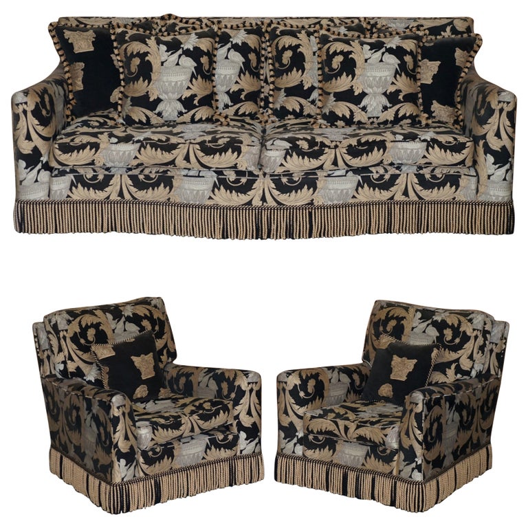 Sold at Auction: GIANNI VERSACE STYLE SOFA. RICHLY PATTERNED VELVET UPH