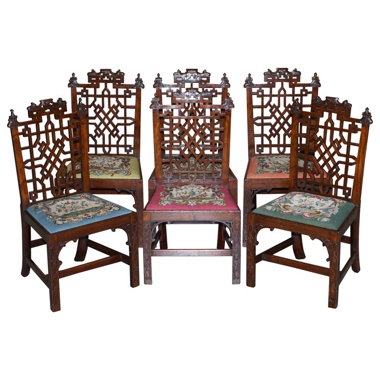 Chinese Chippendale Dining Chairs
