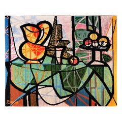 Picasso "After" Still Life Wool Needlepoint Tapestry, circa 1970s