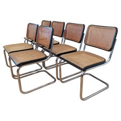 Satz von 6 S32-Esszimmerstühlen von Marcel Breuer für Thonet:: 1970er Jahre