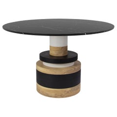 Sass Dining Table from Souda, Small, Black Marble Top