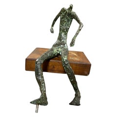Irving Amen Original Mid-Century Modern-Figurenskulptur „Movement“ aus Bronze