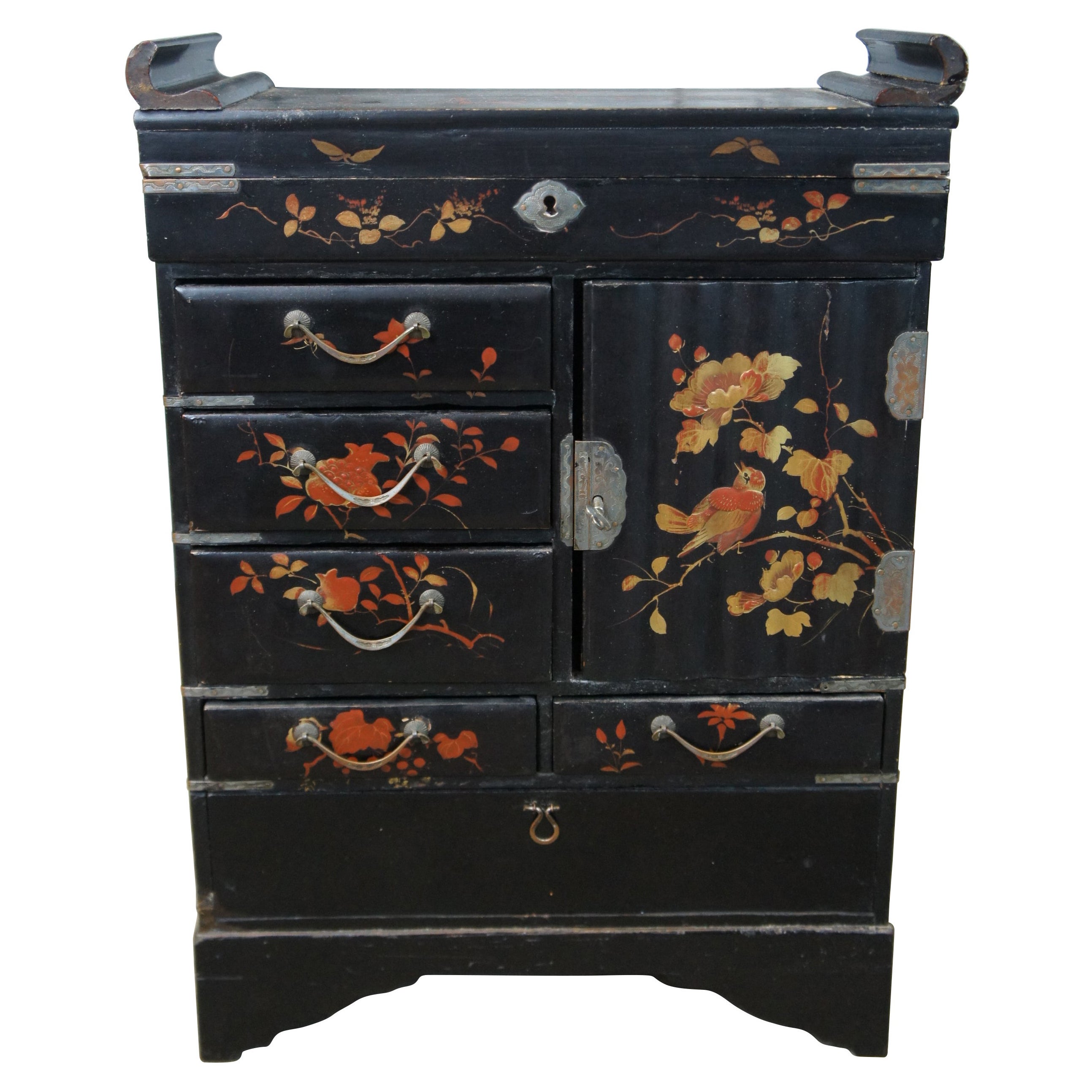 Antique Jewelry Box with Drawers For Sale at 1stDibs