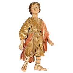 18th Century Italian Carved Wood Figure