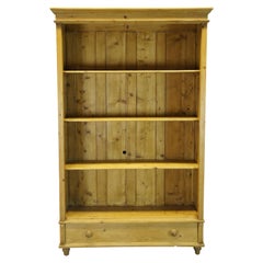 Vintage Louis Philippe Reclaimed Country Pine Farmhouse Bookcase Four Shelf Primitive