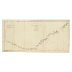 Old Map of Cook's Discovery and Charting of the East Coast of Australia, 1803