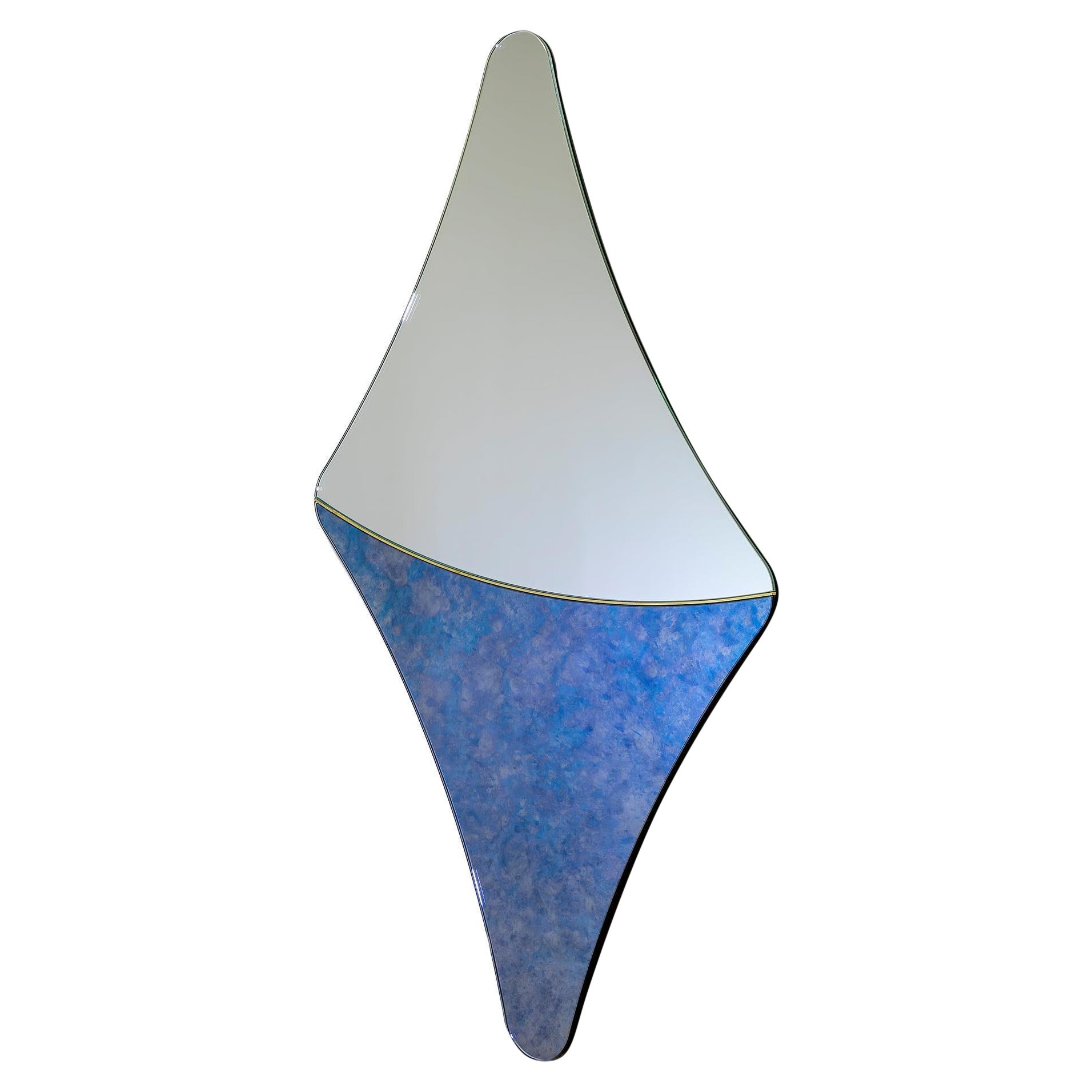 Ray Mirror with Cobalt Hand-Crafted Wall Mirror