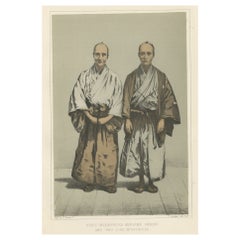Antique Print of Japanese Interpreters of the Perry Expedition in Japan, 1856