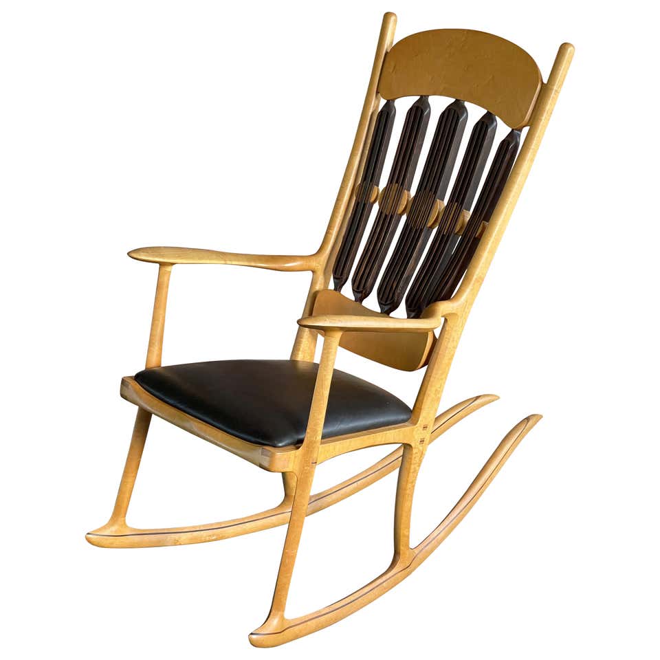 Danish Modern Teak Rocking Chair/Rocker at 1stDibs