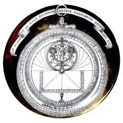 Vintage Piero Fornasetti Astrolabe-Porzellanteller, #11 mit Astrolabio-Muster